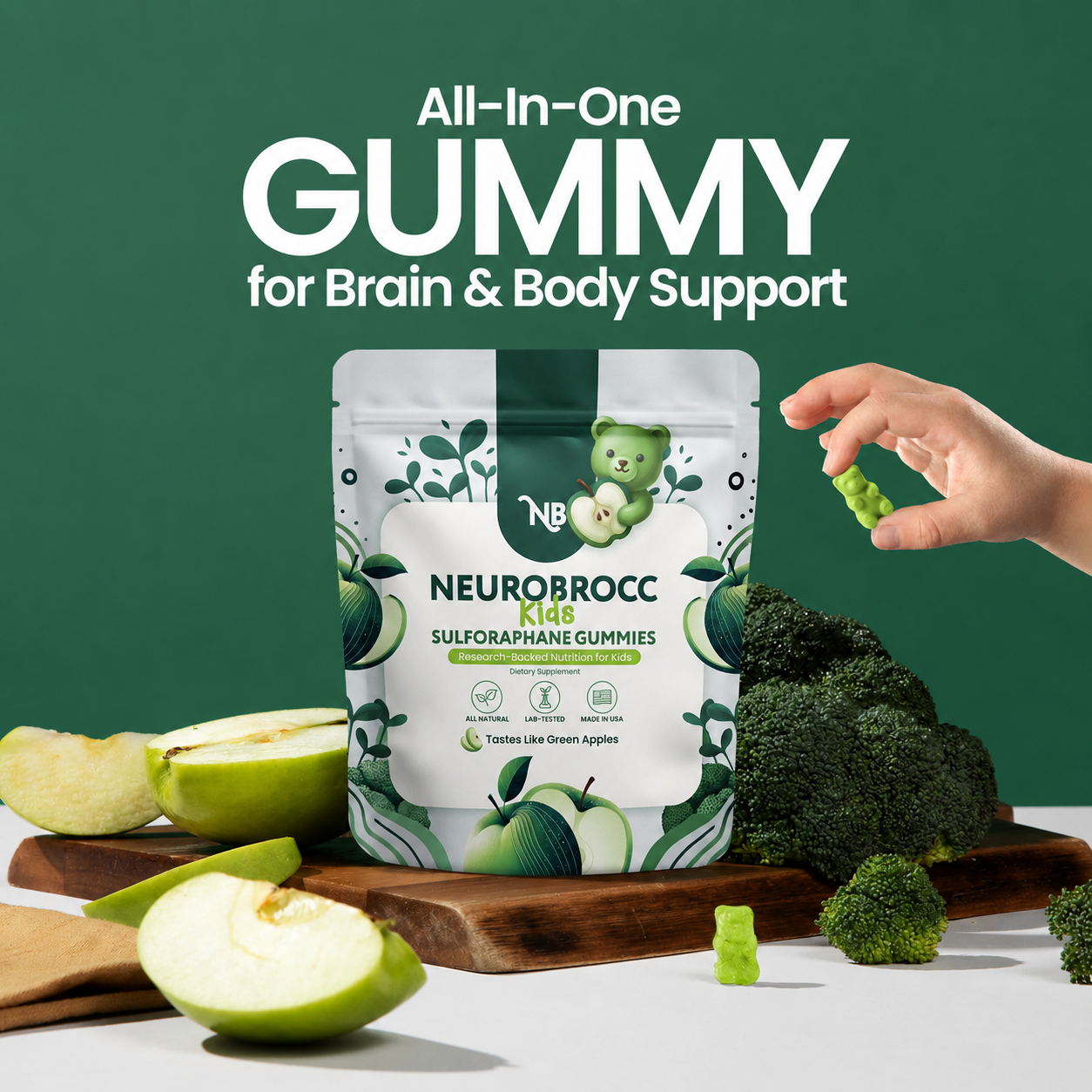 NEUROBROCC Children's Gummies Vitamin Supplement - 60 Gummies