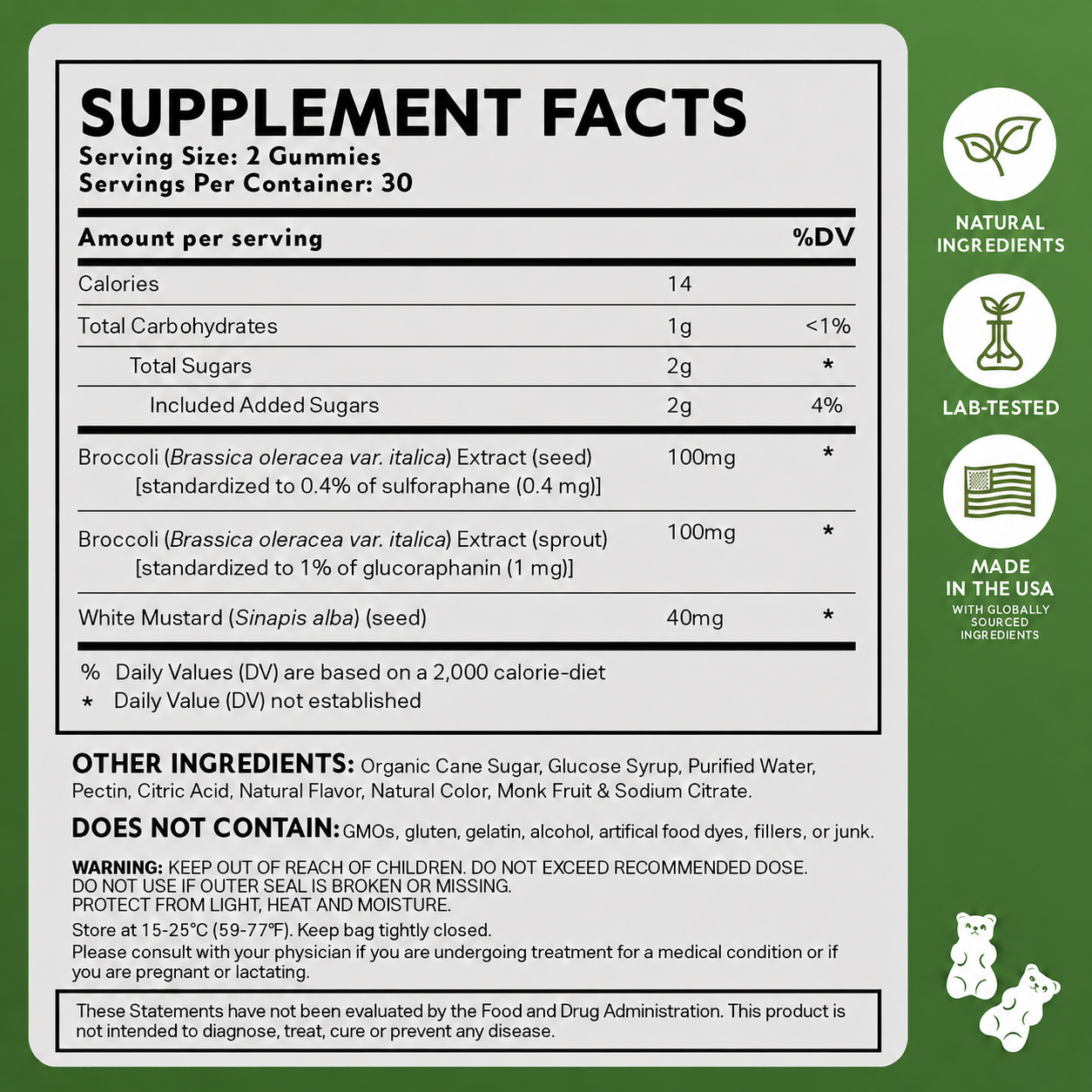 NEUROBROCC Children's Gummies Vitamin Supplement - 60 Gummies