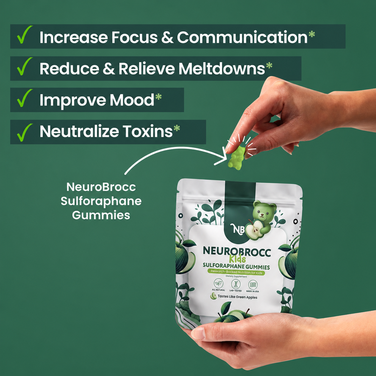 NEUROBROCC Children's Gummies Vitamin Supplement - 60 Gummies